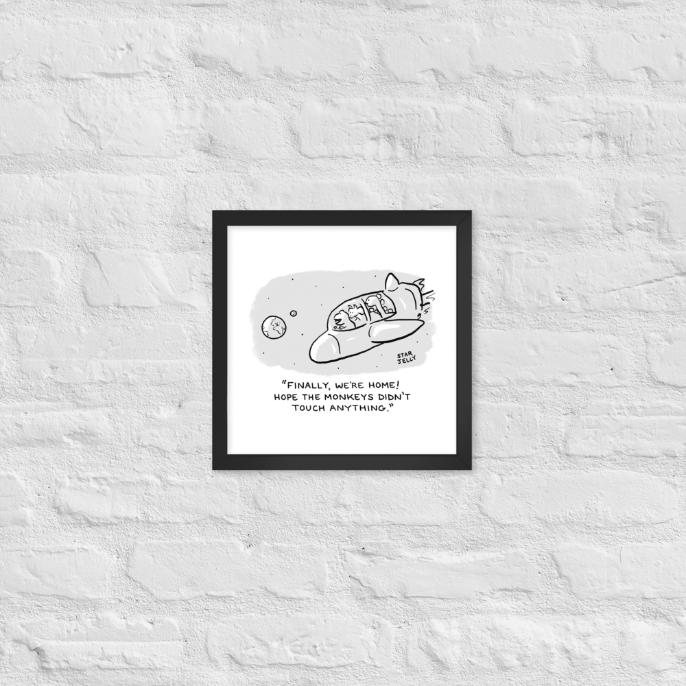 Dinosaurs in Space | Framed Print