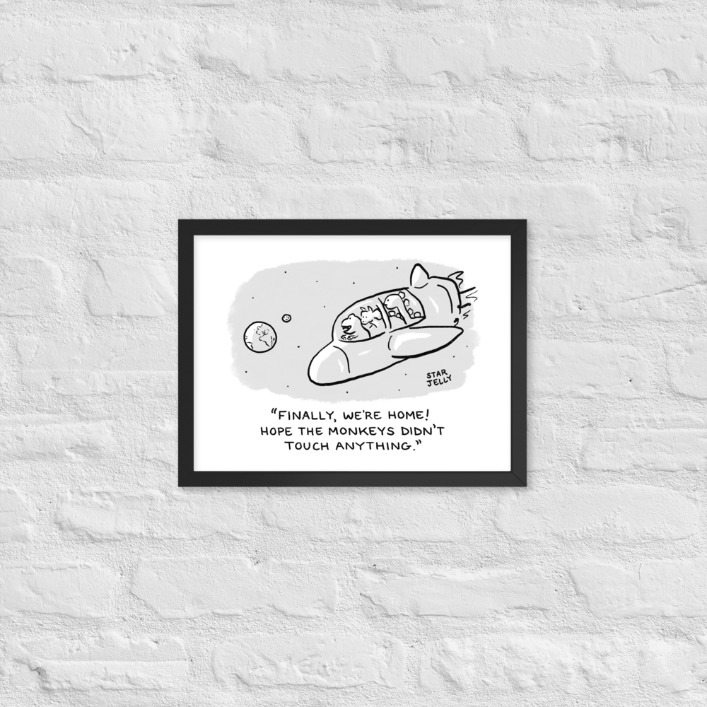 Dinosaurs in Space | Framed Print